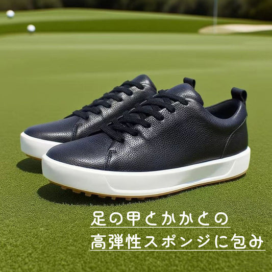 ゴルフシューズメンズスポーツカジュアルファッションシューズソフトクールファーストレイヤー牛革多目的メンズシューズゴルフシューズ