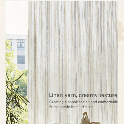 Striped Linen Curtain | French Vintage Style - Price per meter