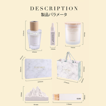 アロマセラピーキャンドルギフトボックス  クリエイティブマウンテンディフューザーストーンエッセンシャルオイルセット 高級室内用 長持ちアロマセラピー装飾品