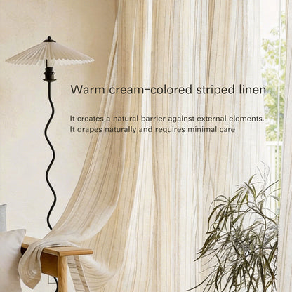 Striped Linen Curtain | French Vintage Style - Price per meter