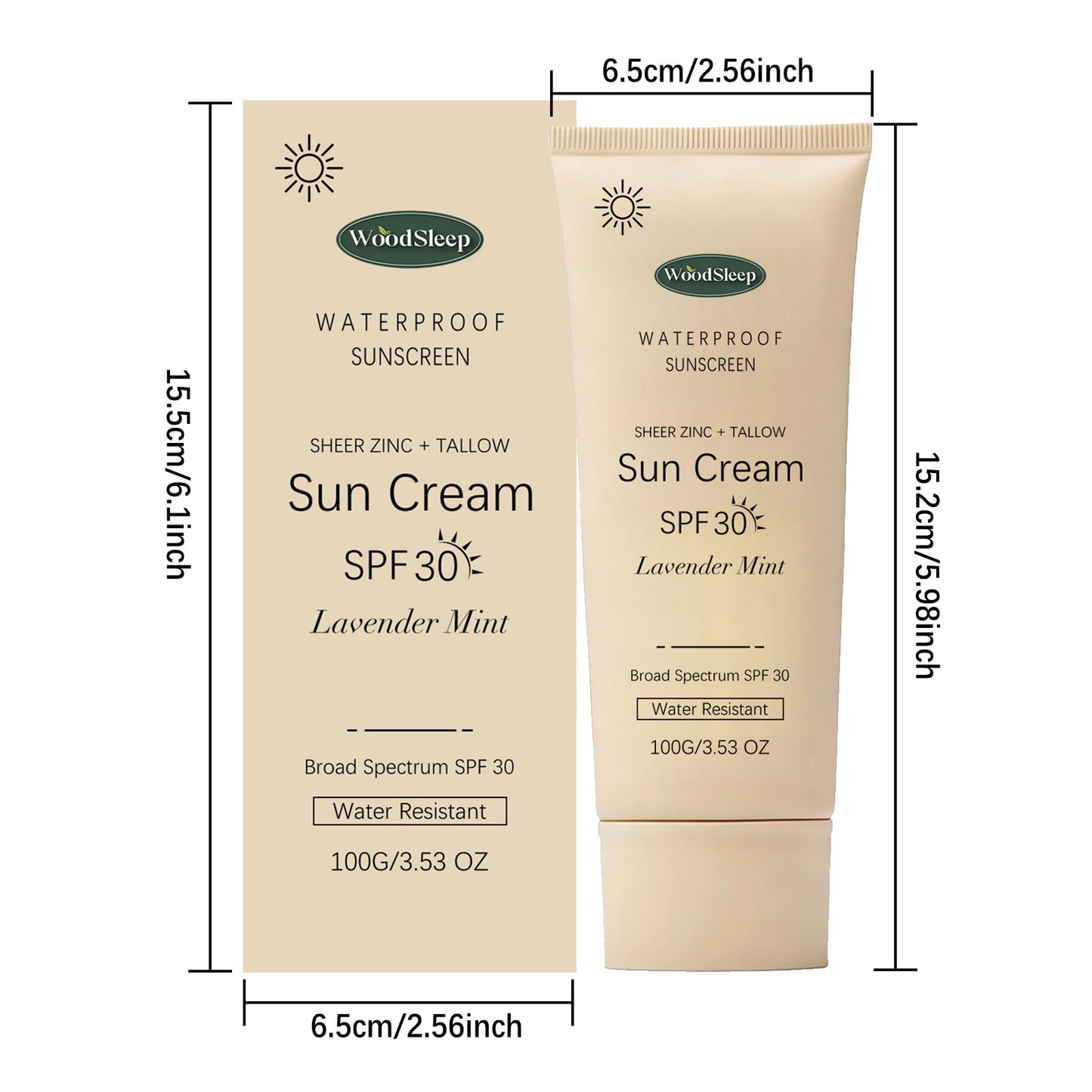 WoodSleep Waterproof Sunscreen SPF30 – Lavender Mint
