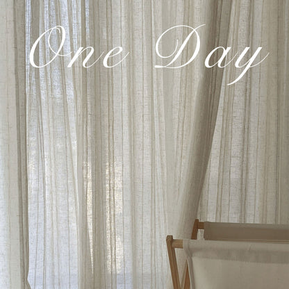 Striped Linen Curtain | French Vintage Style - Price per meter