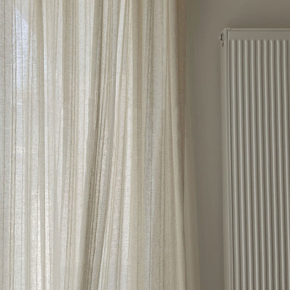 Striped Linen Curtain | French Vintage Style - Price per meter