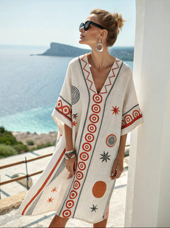 Women's V-Neck Dress | Beach, Resort, Summer