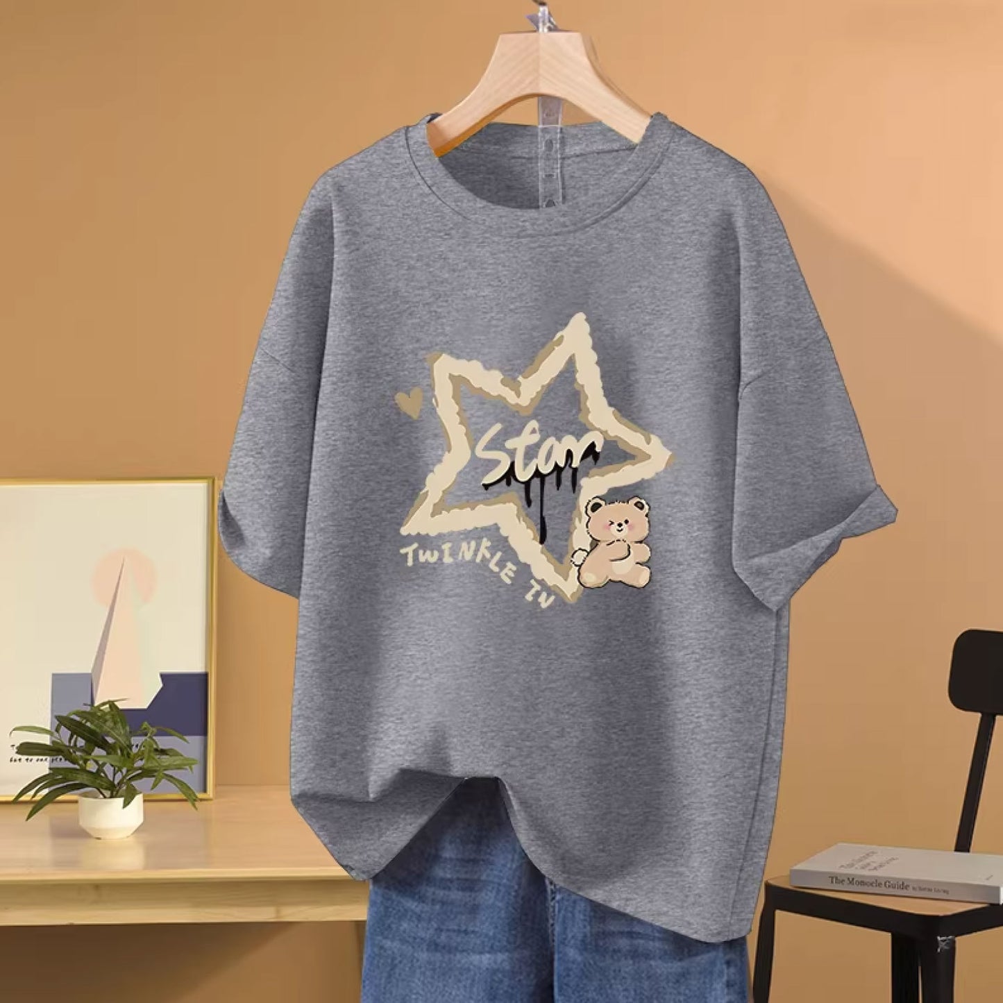 お腹の出た女性向け ポリエステル混紡 シンプルカジュアル トップス 女性用 ロングスリーブ フリーサイズ 細見え効果 落ち着いたデザイン