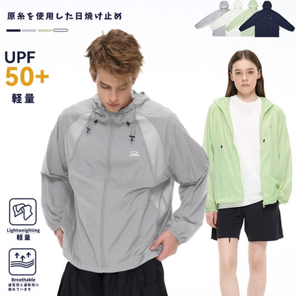 UNFオリジナル糸3プルーフ技術 UPF50+ アウトドアUV カット 軽量日焼け止め衣類 男女兼用 通気性肌着